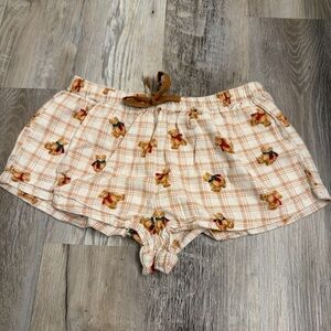Teddy bear mini pajama shorts size small